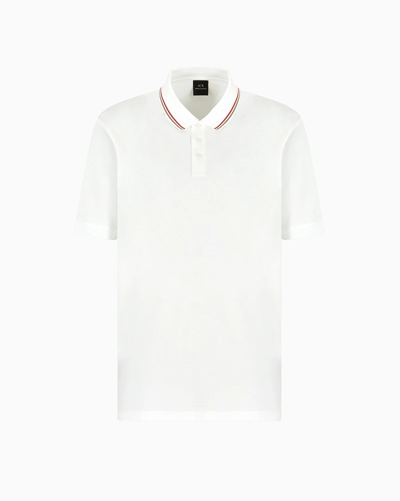Armani Exchange - Regular fit polo shirt mercerised cotton, Man, White, Size: