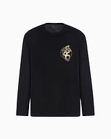 Armani Exchange - Regular fit long-sleeved jersey t-shirt, Man, Black, Size: L