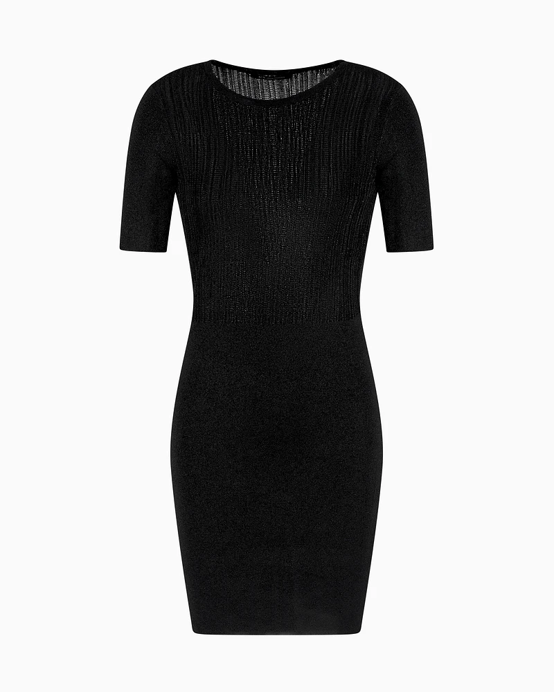 Armani Exchange - Knitted sheath dress, Woman, Black, Size: