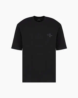Armani Exchange - Regular fit cotton T-shirt with logo, Man, Black, Size: