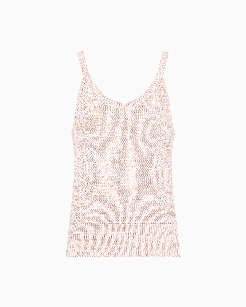 Armani Exchange - Boucle effect knitted top, Woman, Pink, Size: