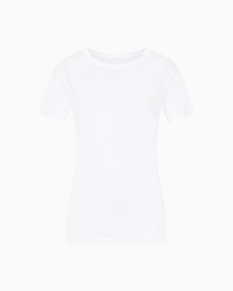Armani Exchange - Basic regular fit t-shirt pima cotton, Woman, White, Size:
