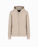 Armani Exchange - Stretch fabric zip-up sweatshirt, Man, Beige, Size: XXL