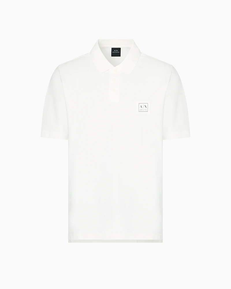 Armani Exchange - Regular fit pique polo, Man, White, Size: