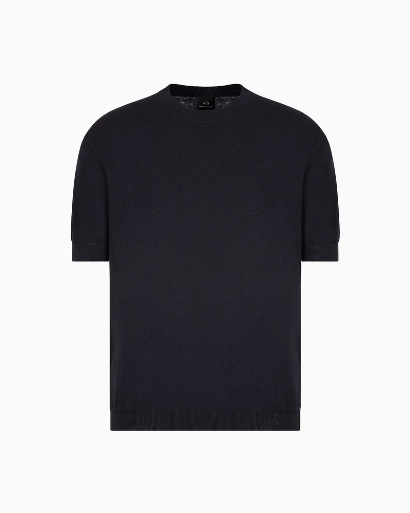 Armani Exchange - Knitted Tops, Man, Navy Blue, Size: