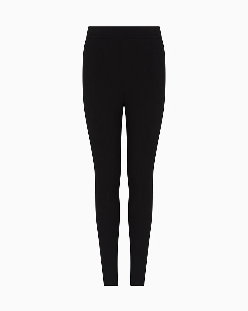 Armani Exchange - Stretch fabric leggings, Woman, Black, Size: M