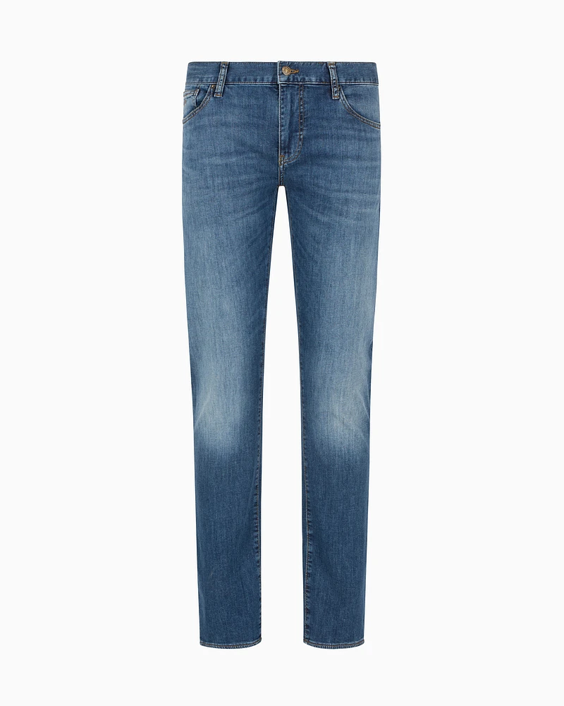 Armani Exchange - J66 super skinny jeans stretch denim, Man, Blue, Size: