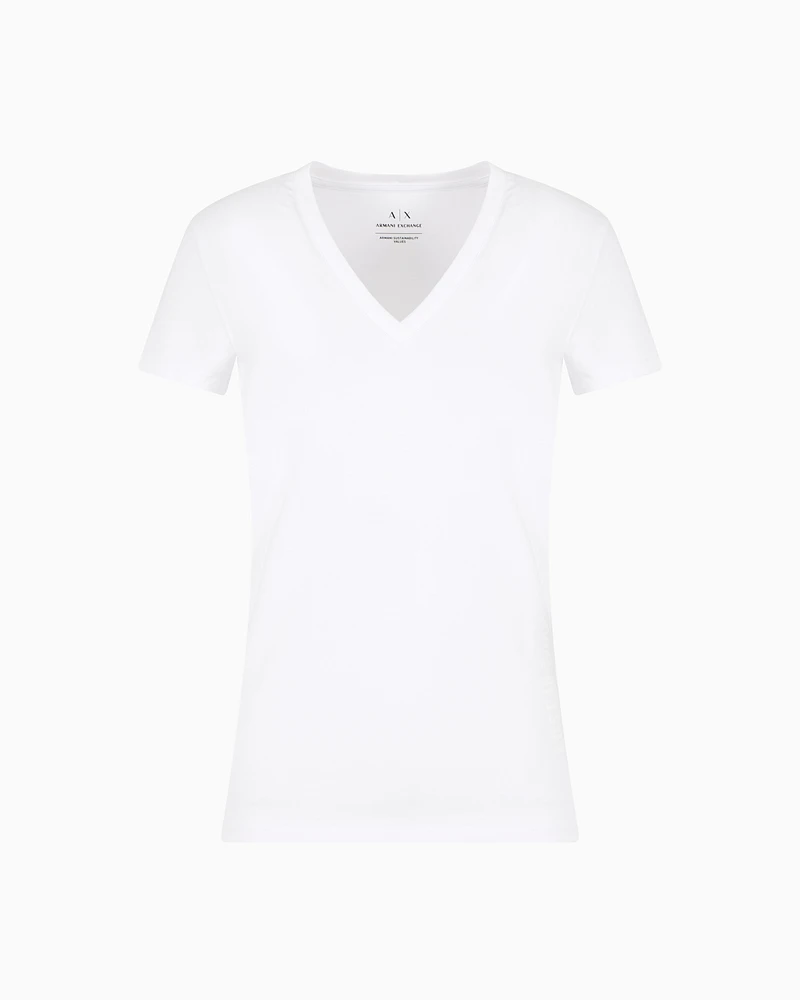 Armani Exchange - Lost sounds slim fit t-shirt, Woman, White, Size: