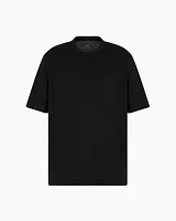 Armani Exchange - Regular fit T-shirt with print on the chest, Man, Black, Size: