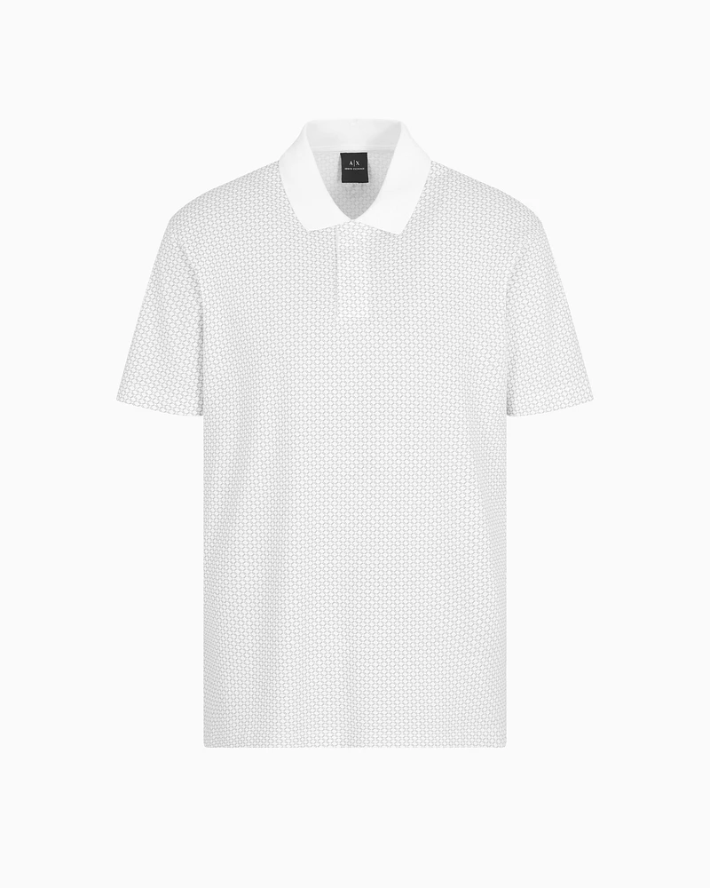 Armani Exchange - Regular fit polo shirt stretch jersey, Man, White, Size: