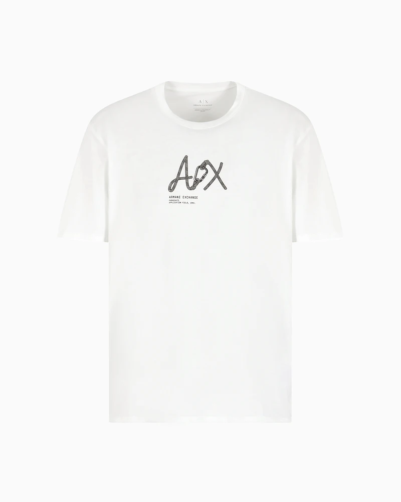 Armani Exchange - Regular fit T-shirt with logo, Man, White, Size: