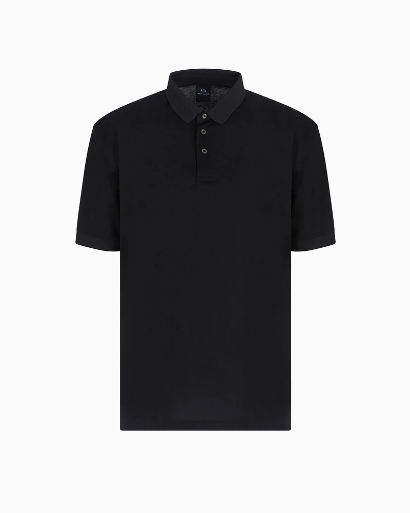 Armani Exchange - Regular fit polo shirt mercerised cotton, Man, Black, Size: