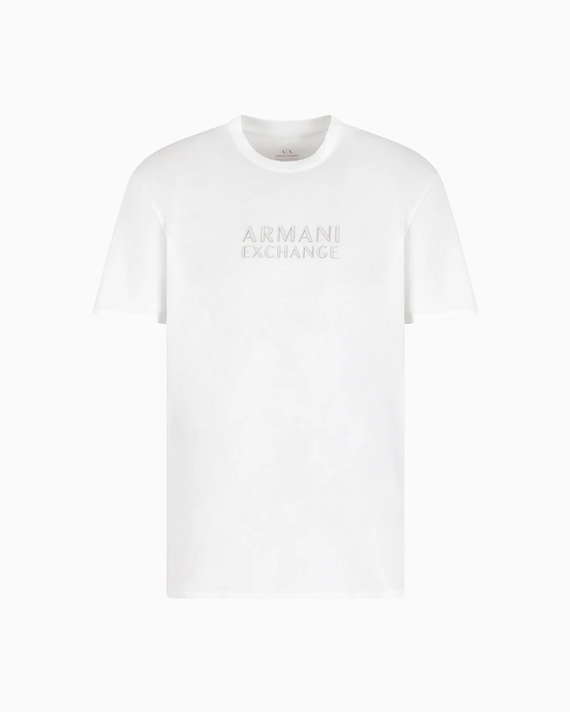 Armani Exchange - Regular fit T-shirt with ASV logo, Man, White, Size: