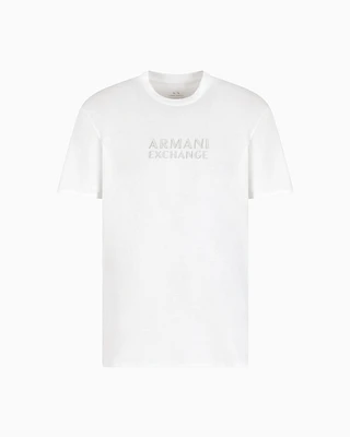 Armani Exchange - Regular fit T-shirt with ASV logo, Man, White, Size: