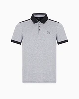 Armani Exchange - Cotton polo with contrasting details, Man, Black, Size: XL