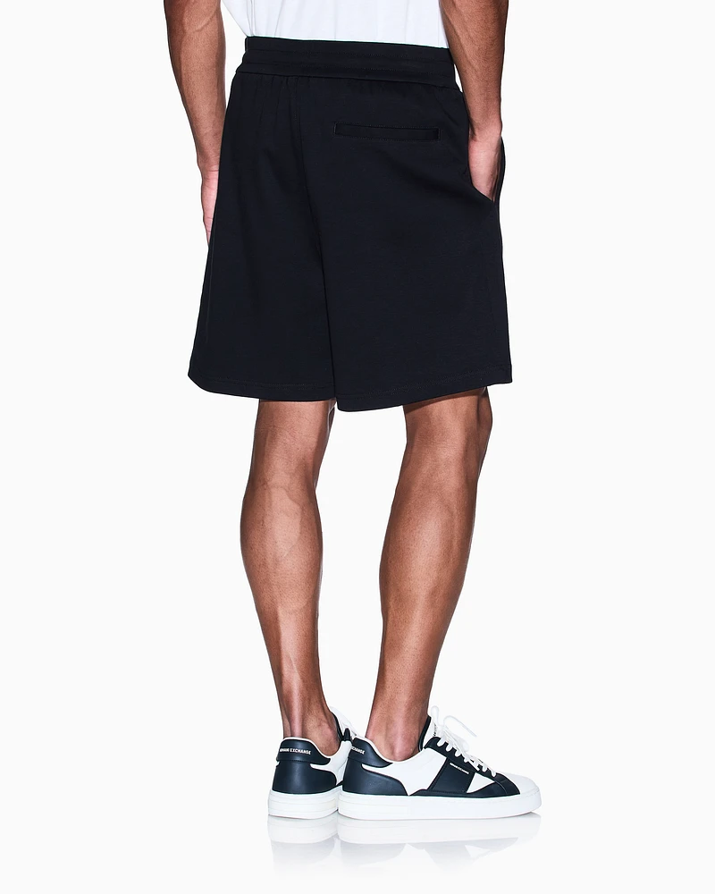 Armani Exchange - Cotton interlock Bermuda shorts, Man, Black, Size: XS