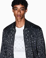 Armani Exchange - Kaleidoscope Pattern Bomber Jacket, Man, Black, Size: XS