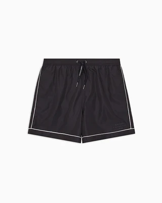 Armani Exchange - Boxer costume with contrasting profiles, Man, Navy Blue, Size: