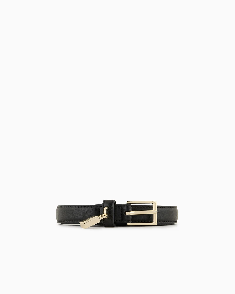 Armani Exchange - Slim Belt with Lock Recycled Material ASV, Woman, Black, Size: