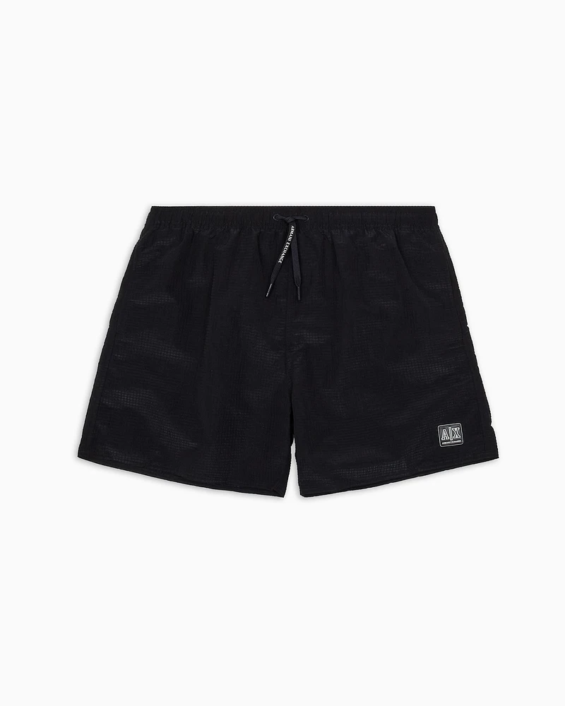 Armani Exchange - Boxer costume with logo, Man, Navy Blue, Size: L
