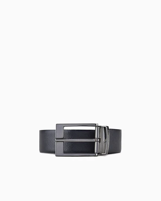 Armani Exchange - Genuine leather belt, Man, Navy Blue, Size: TU