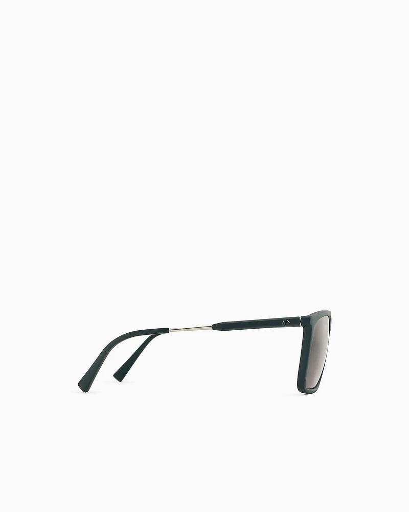 Armani Exchange - Men’s square sunglasses, Man, Green, Size: 57L