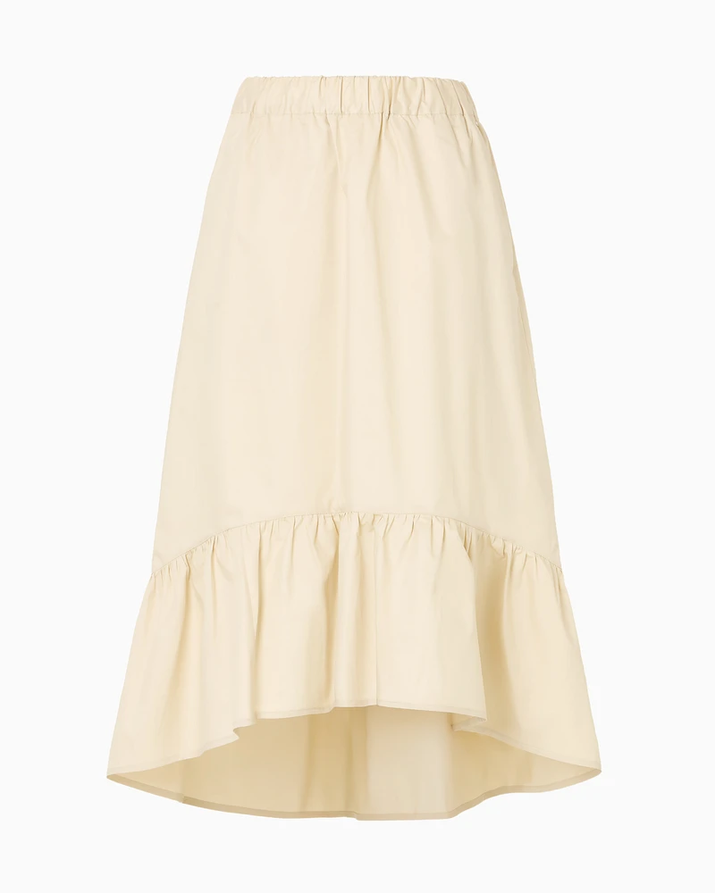 Armani Exchange - ASV Ruffle Midi Skirt, Woman, Beige, Size: 6