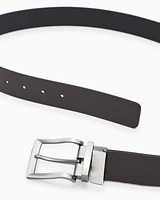 Armani Exchange -  Leather belt with logo, Man, Two-tone, Size: TU
