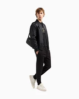 Armani Exchange - Regular fit T-shirt with blurred logo effect, Man, Black, Size: