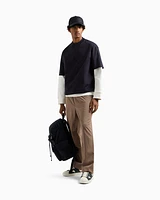 Armani Exchange - Oversized trousers poly fabric, Man, Beige, Size: