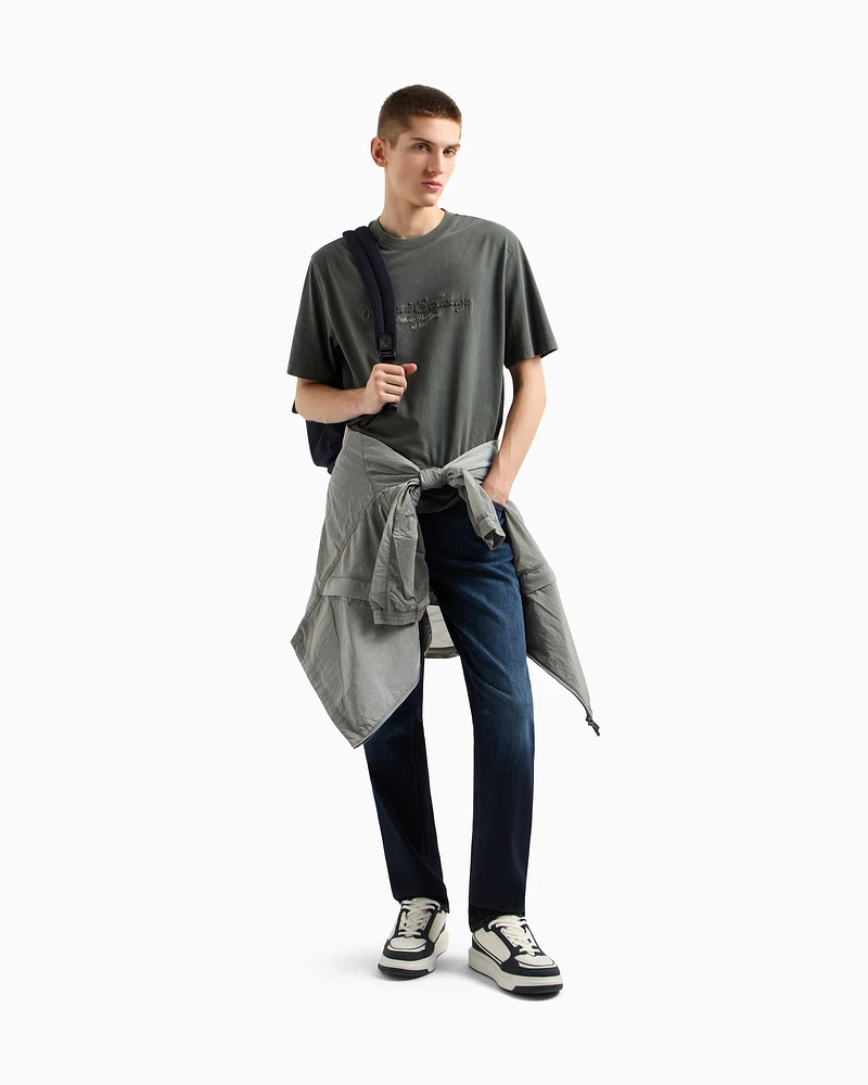 Armani Exchange - Regular fit T-shirt used cotton, Man, Green, Size:
