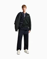 Armani Exchange - Zip-up hoodie with Milan/New York print on the back, Man, Green, Size: M