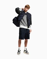 Armani Exchange - Cotton twill cargo shorts with maxi pockets, Man, Navy Blue, Size: