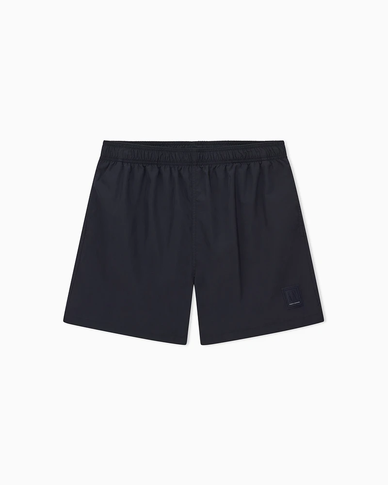 Armani Exchange - ICON PROJECT BOXER SWIM TRUNKS, Man, Navy Blue, Size: