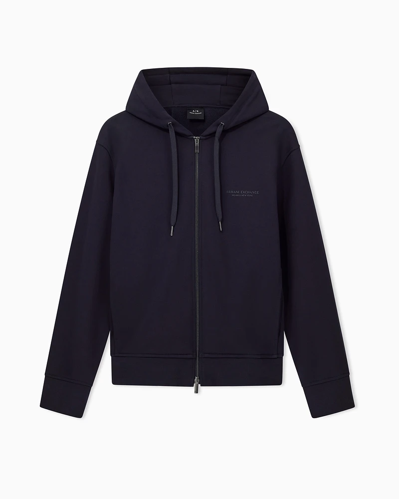 Armani Exchange - Basic zip-up hoodie, Man, Navy Blue, Size: