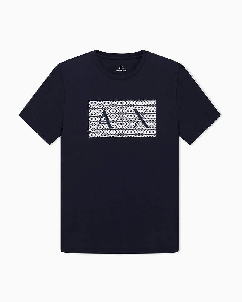 Armani Exchange - Slim fit jersey T-shirt with logo, Man, Navy Blue, Size: