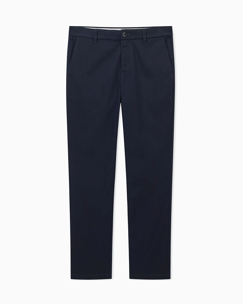 Armani Exchange - Cotton poplin chino trousers, Man, Blue, Size: