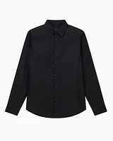 Armani Exchange - Regular fit cotton jacquard shirt, Man, Black, Size: