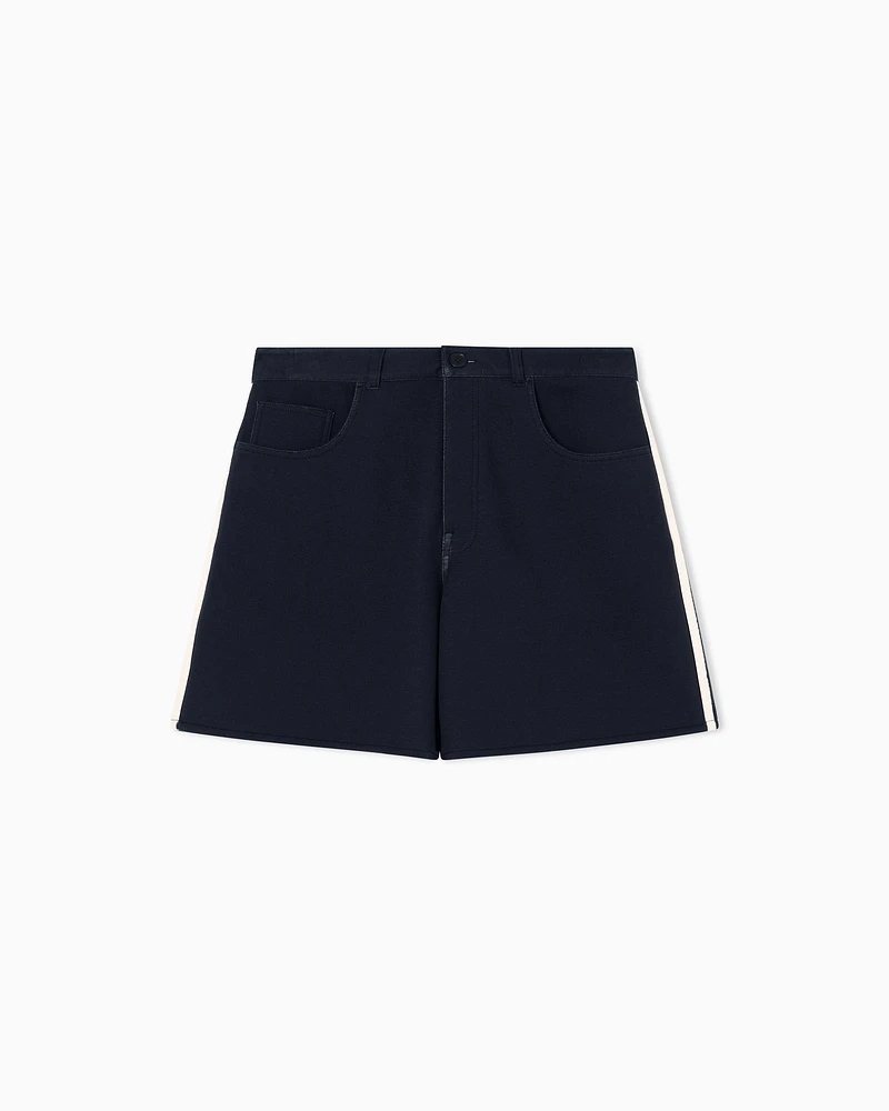 Armani Exchange - Shorts with contrasting stripes, Man, Navy Blue, Size: