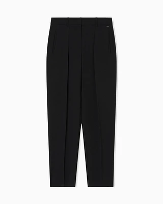 Armani Exchange - Trousers with pleats flowing fabric, Woman, Black, Size: