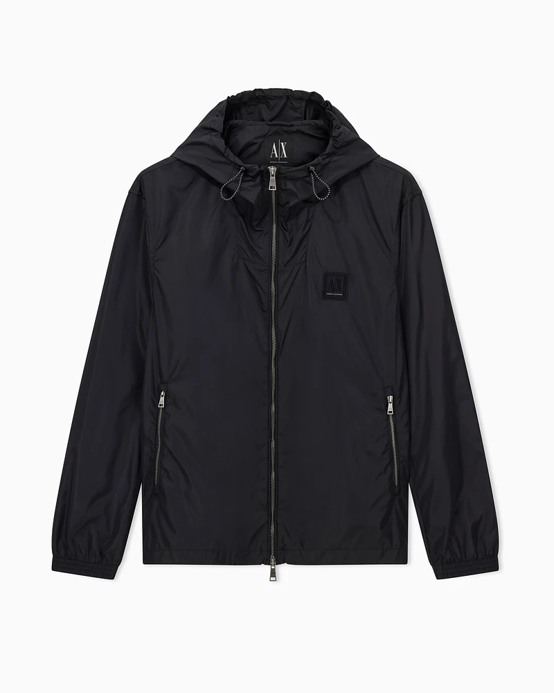 Armani Exchange - Windbreakers, Man, Black, Size: