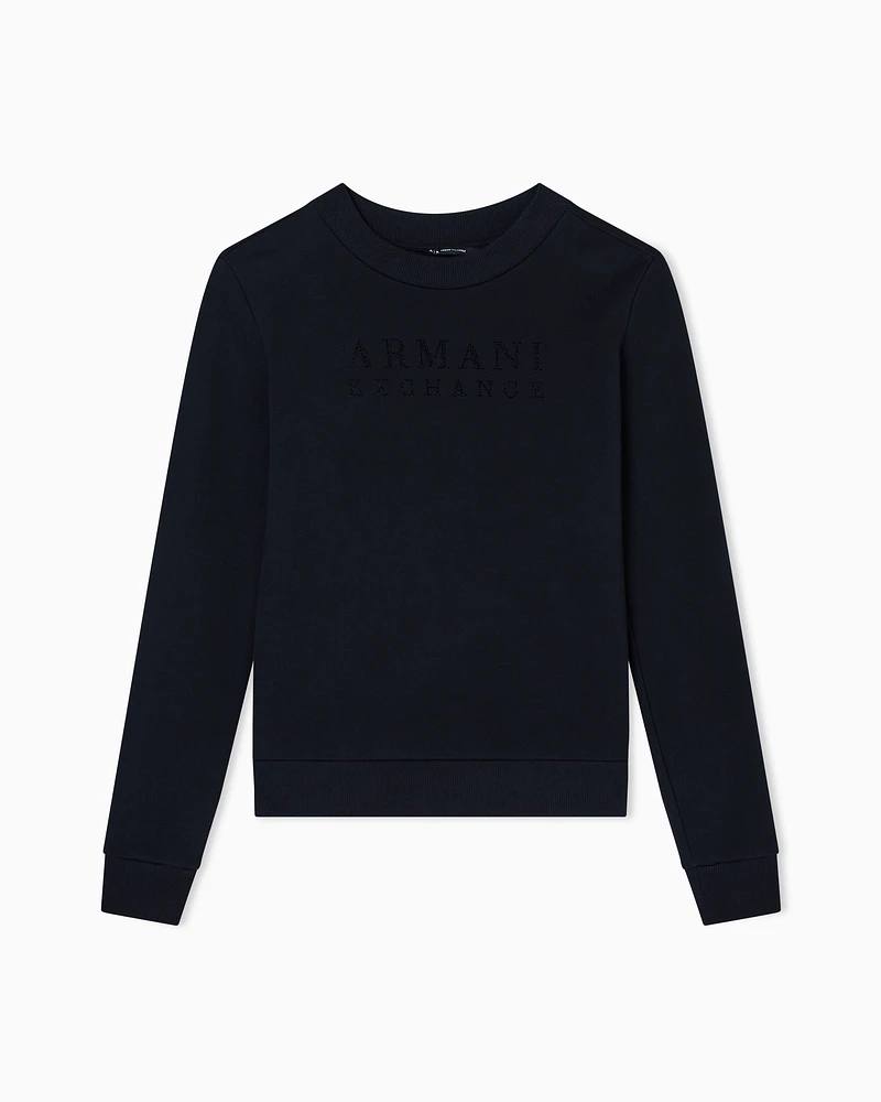 Armani Exchange - Sweatshirts without Hood, Woman, Black, Size: