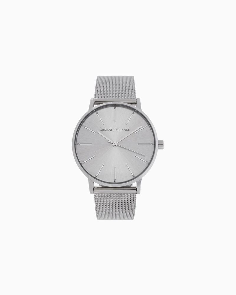 Armani Exchange - Three-hand stainless steel watch, Woman, Multicoloured, Size: TU