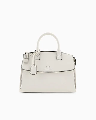Armani Exchange - ASV Handbag Trunk, Woman, White, Size: TU