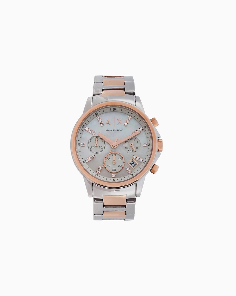Armani Exchange - Watch with mother-of-pearl dial, Woman, Multicoloured, Size: TU