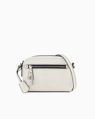 Armani Exchange - ASV Lock Shoulder Bag, Woman, White, Size: TU