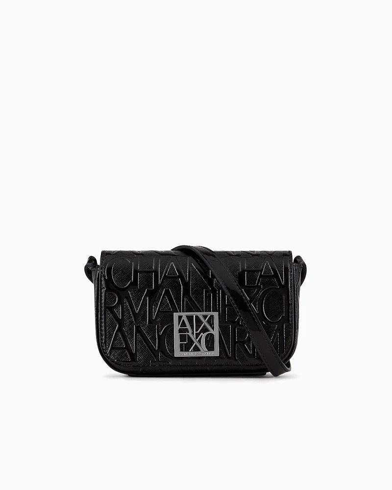 Armani Exchange - Crossbody bag with logo, Woman, Black, Size: TU