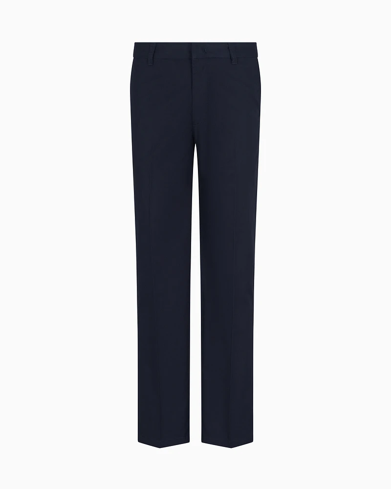 Armani Exchange - Straight cotton twill trousers, Man, Navy Blue, Size: