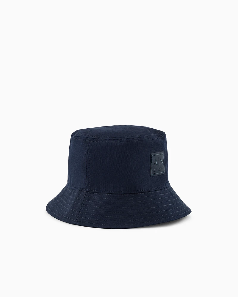Armani Exchange - Bucket hat with Blue Edition ASV logo, Woman, Navy Blue, Size: XS/S