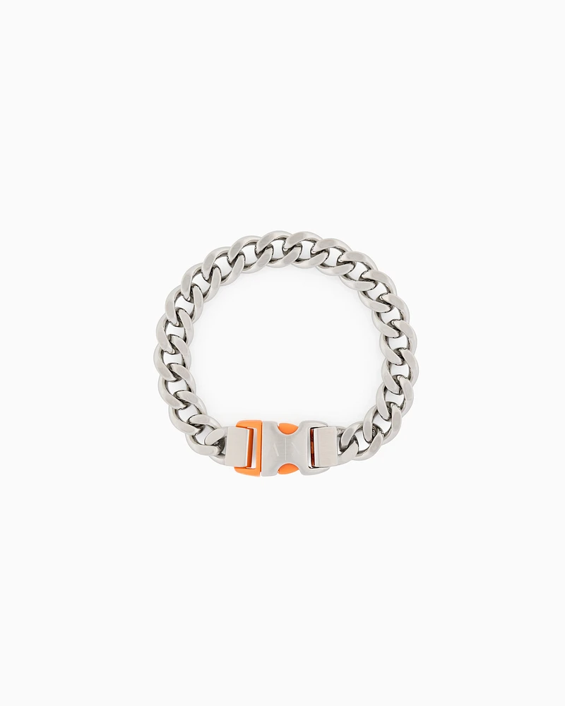 Armani Exchange - Stainless Steel Chain Bracelet, Man, Multicoloured, Size: TU